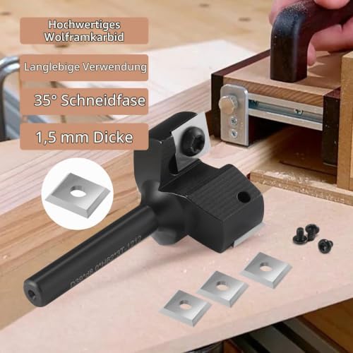 Face Milling Cutter 6 mm Shank 25.4 mm with 10 Interchangeable Carbide Blades 2 Flutes Face Cutter for Router Cutter CNC Machines One (3 Flutes, S = 8 mm, D = 39 mm) S=8 mm, D=39 mm 3 flutes
