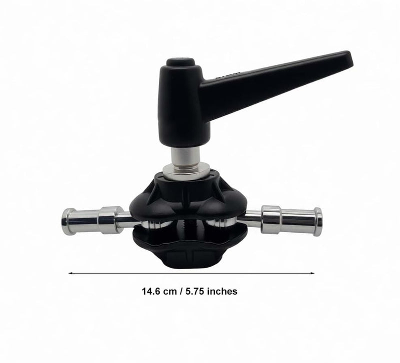 Light Stand Adapter Camera Mount Bracket with Double Swivel Ball Joint,5/8" Baby Pin with 1/4" and 3/8" Female Threads Compatible with Light Stands,Super Clamps,Tripod Heads
