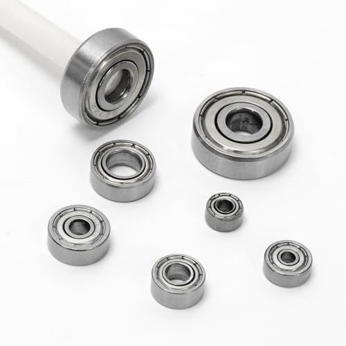 72PCS 693ZZ 623ZZ 624ZZ 685ZZ 687ZZ 627ZZ Ball Bearings Assortment Kit, High Carbon Steel Deep Groove Bearings, Double Shielded Bearings for Machinery Hardware Equipment, Casters Set 72