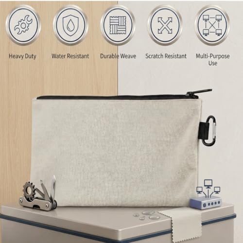 RAIHOMKIT 7-pack canvas tool bags with zipper closure, 12.4 x 7.3 inch tool pouches