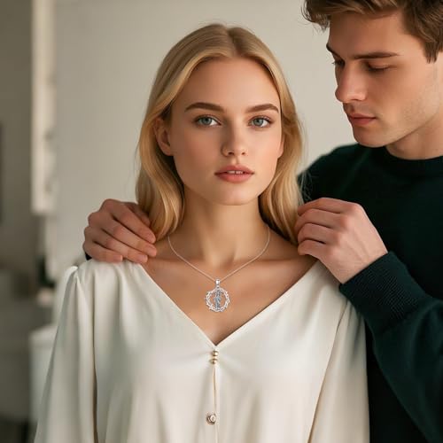 Crown Of Thorns Necklace 925 Sterling Silver Thorn Pendant Christian Jewelry Gift for Women Men Saint Jude