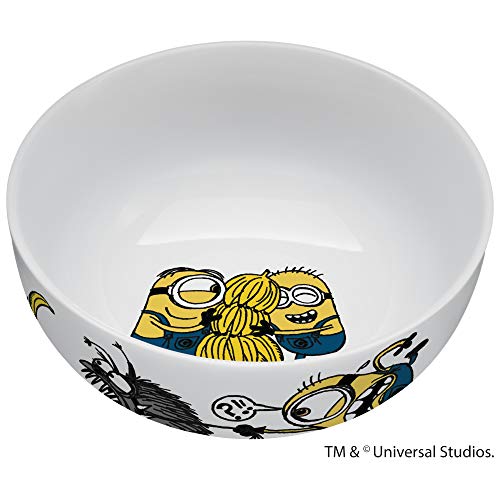 WMF Minions Kindergeschirr mit Löffel 3-teilig from 3 Years, Plate, Cup, Children's Spoon, Breakfast Set, Porcelain, Dishwasher, Colour and Food Safe, 3-piece ミニオン Cartoon