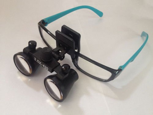[Australia - AusPower] - 3.5X420mm Binocular Plastic Clip Loupes DY-110 Lab Head Magnifier w/Clip-on 