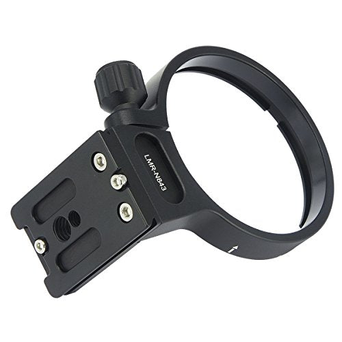 Haoge LMR-N843 Lens Collar Replacement Foot Tripod Mount Ring for Nikon AF 80-400mm f/4.5-5.6D ED VR and Nikon AF-S NIKKOR 300mm F/4D IF-ED Lens Built-in Arca Type Camera Quick Release Plate