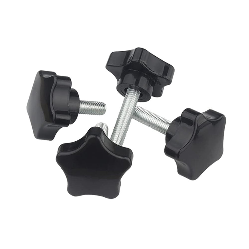 [Australia - AusPower] - 4 Pcs M8 x 70mm Star Clamping Knob Grip Thumb Screw Head Diameter 38mm Knobs Nut Screws Tightening Thread Replacement Machine Handle M8x70mm(4Pcs) Black 
