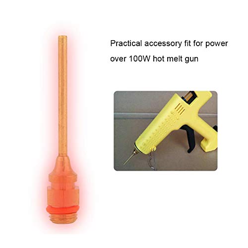 Alucy 1.5mm 70mm fine nozzle for hot glue gun, metal adhesive dispenser accessory
