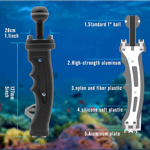 nitescuba AS060 Underwater Camera Tray Bracket Waterproof Housing Handheld Grip for Gopro,TG-5/6,RX100 V