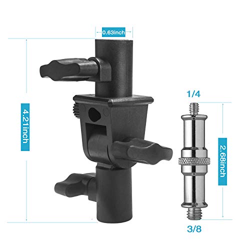 WELLMAKING Light Stand, 72 inches led Light Stand Reverse Folding Light Tripod with U-Shape Camera Flash 180°Swivel Mount Bracket