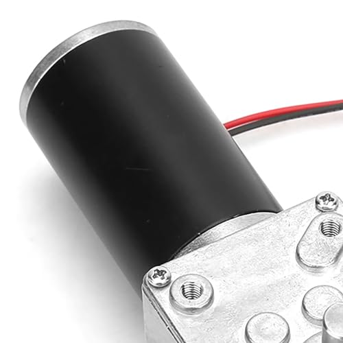 High Torque 12V Gear Motor, 8mm Shaft Low Noise Metal Electric Speed Reduction Motor for Curtain Machines Smart Devices