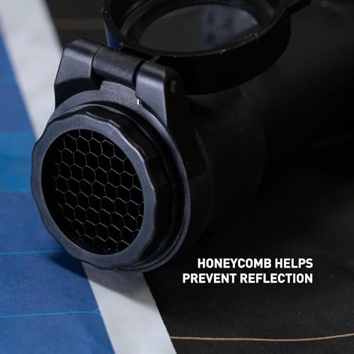 Monstrum Ultra Series Flip-Up Scope Lens Cover with Detachable Honeycomb ARD Objective Lens | 55-62 mm diameter