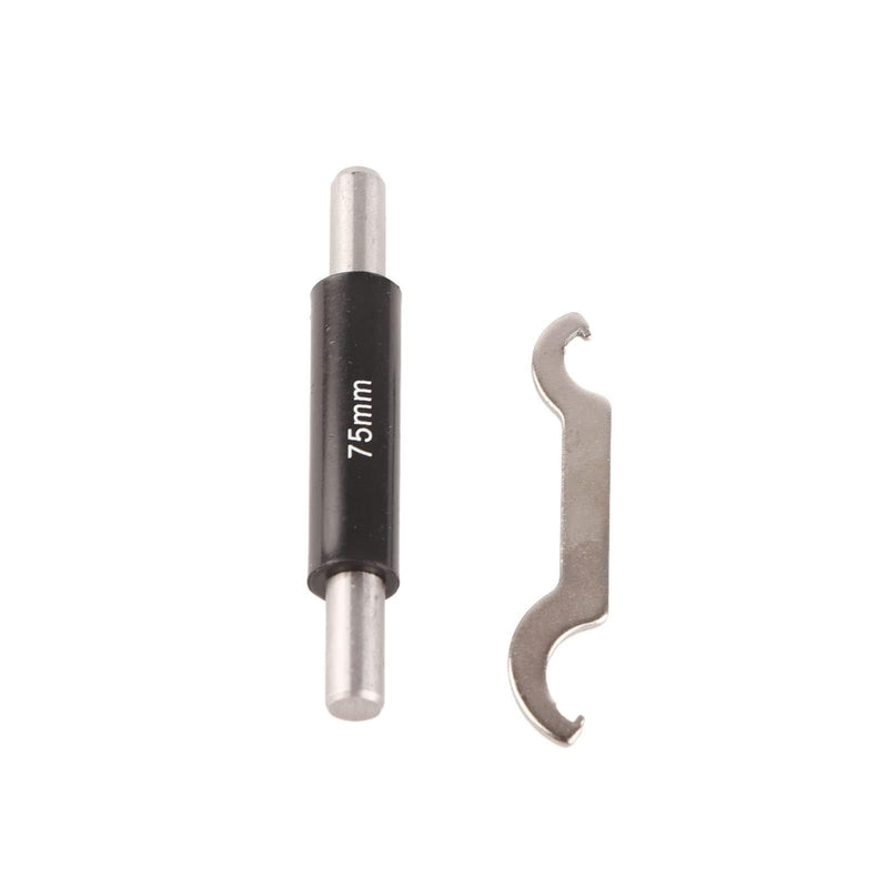 Outside Micrometer Stainless Steel High Accuracy Outside Micrometer Thickness Gauge with Wrench 0.01mm External Micrometer Tool for Accurate Measuring Material Thicknesses (75-100mm) 75–100 mm