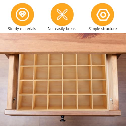 Zerodeko Stackable Jewelry Organizer Tray with 30 Compartments Wooden Storage Box for Earrings Necklaces Bracelets and Keys Drawer Organizer for Home and Closet