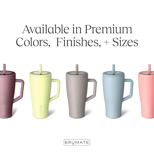 BrüMate Era 30 oz Tumbler with Handle and Straw | 100% Leakproof Insulated Tumbler with Lid and Flexible SoftSip Straw | Made of Stainless Steel | Cup Holder Friendly Base | 30oz (Star Burst)