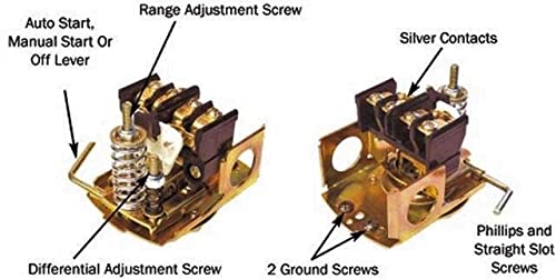 Merrill MFG MPSM44060 Well Tank, Air-Pump Pressure Switch, NEMA 1, 40-60 Setting, Low Cut-Off Switch