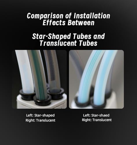 5M Upgraded PTFE tube OD 4mm Star Shape Filament Guiding Tube Ultra Smooth Flow Stable Printing Compatible with Anycubic Creality 3D Printer Accessories Parts