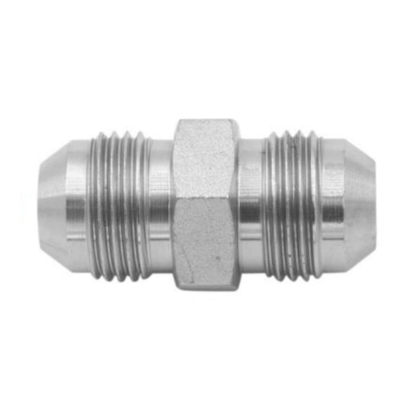 [Australia - AusPower] - 1/4" JIC Male x 1/4" JIC Male Flared Straight Tube Hydraulic Adapter Fitting (5-PACK) | 2403-04-04 5 1/4" JIC Male x 1/4" JIC Male 