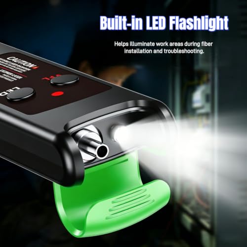 Mexture portable visual fault locator with green light tester for SC FC ST fiber connectors, 15KM range
