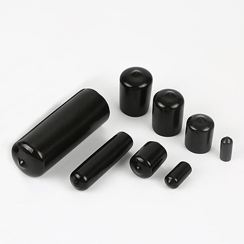 [Australia - AusPower] - 50pcs Rubber End Caps, 1/4" Flexible Screw Thread Protector Caps Cover, Vinyl Caps Rubber Screw Caps Rubber Bolt Covers Caps 