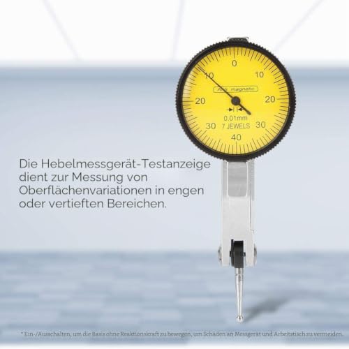 Dial Indicator with Magnetic Holder, Strong and Flexible Dial Indicator with Tripod with Test Indicator and Lever