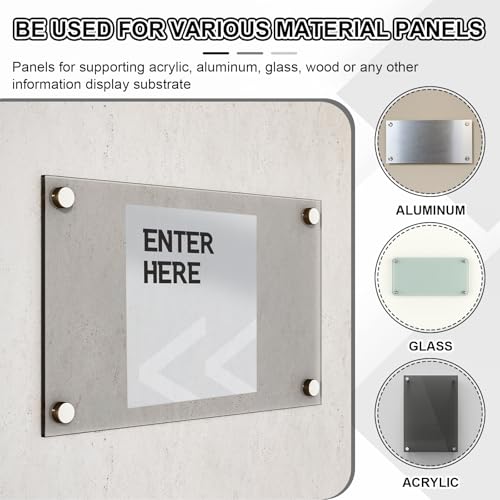 PATIKIL silver 1x4.7-inch stainless steel standoff screws for wall-mounted signs and picture frames, 8 pack