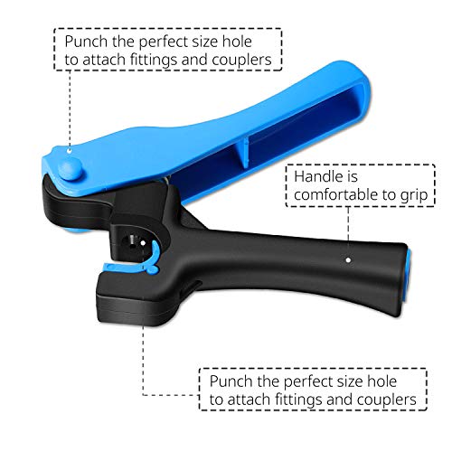 Chumia drip irrigation tubing hole punch and fitting insertion tool set, 2-piece black hand tools