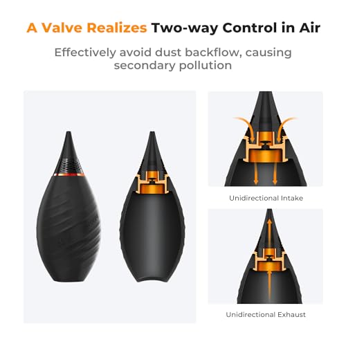 K&F CONCEPT Soft Tip Strong Air Blower with Short Nozzle,Highly Elastic