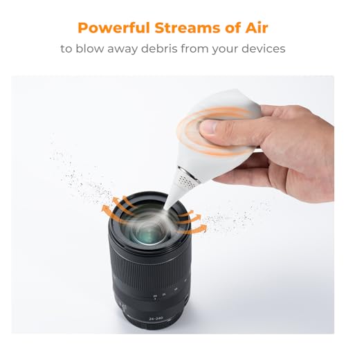 K&F CONCEPT Camera Air Blower, with Long Nozzle/Short Nozzle Switch Design Lange /Kurze Düse Weiß