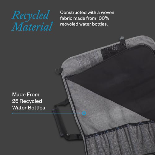 Messermeister Preservation 8-Pocket Knife Luggage, Heather Gray - 8 Elasticized, Reinforced Pockets for Culinary Tools - Holds Up to 18” Knife - Made From 100% Recycled Water Bottles