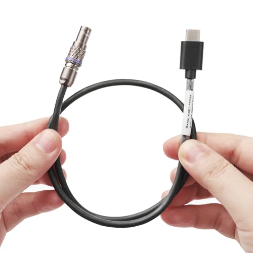 USB-C Power Cable for DJI RS4 RS3 Pro RS2 to 2 Pin Straight Angle Power Cable (Unreg.) 50cm|20inches Type C Ronin Series to Straight angle