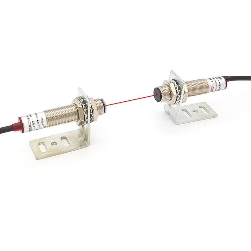 Irfora E3F-20C1 3mm Beam Photoelectric Sensor Trough Beam Infrared Sensors NPN Switch with LED Induction Indicator | External optical close switch sensor 3 mm beam diameter ABS light transmitting lens