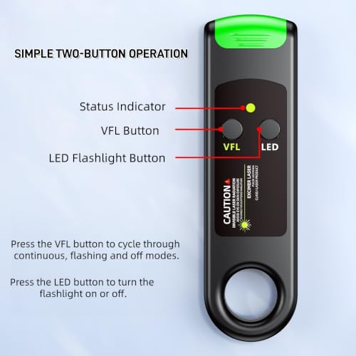 Mexture portable visual fault locator with green light tester for SC, FC, ST and LC fiber connectors, 15KM range
