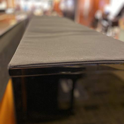 Clairevoire Waterproof Top Cover Pad for Upright / Vertical, Pianos Minimalist Design, Dustproof Fabric, Optimal protection against Scratches/Blemishes in Midnight Black – Premium Piano Accessory 60.2 inches [ 153cm ] Standard Upright Piano