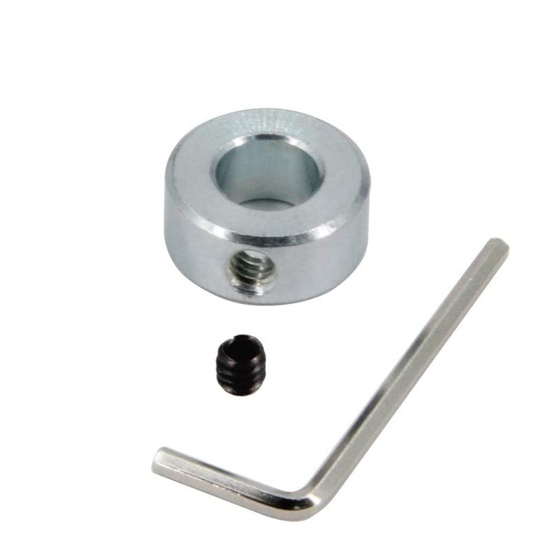 [Australia - AusPower] - 1/2" Bore Shaft Collar with Zinc Plated Solid Steel Style Set Screw Shaft Collars for Machinery and Industrial Use, 8pcs/Pack (Silver-1/2") 1/2" 