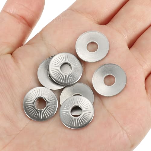 PATIKIL 304 stainless steel M5x16mm Belleville spring flat washers, 100-piece set