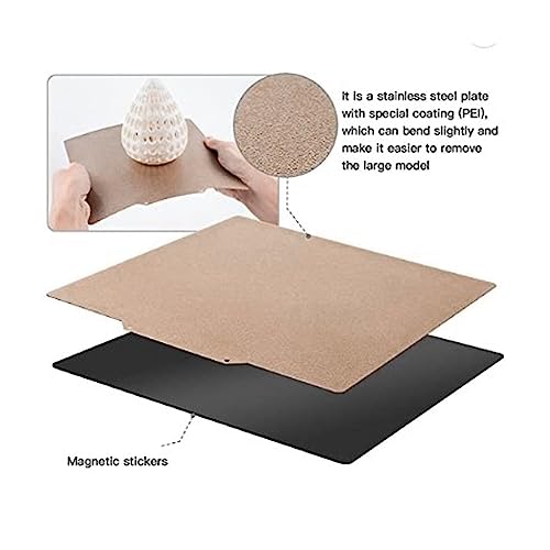 Cr-6 Se Flexible Pei Sheet, Double Side Textured Pei Sheet, 255x245MM Spring Steel Plate Matte Texture Soft Magnetic Rubber Base for CR 6 SE Printer