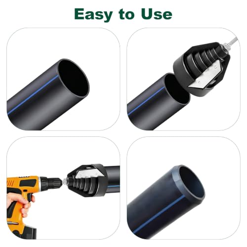 Plastic Pipe Chamfer Tool, Pipe Deburring Tool for 20-63 mm Plastic Pipes, PE PPR Pipe Chamfer Tool, Hand Deburring for Chamfering and Deburring Pipe Edges, for PVC, PP, PE, PPR Pipes