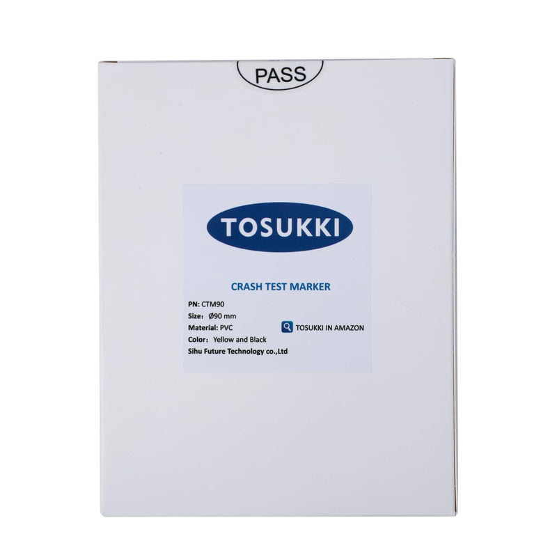 (30 Pcs) TOSUKKI Crash Test Stickers,Crash Test Targets,Crash Test Markers,Crash Test Dummy Stickers Reflective (Ø 90 mm) Ø 90 mm