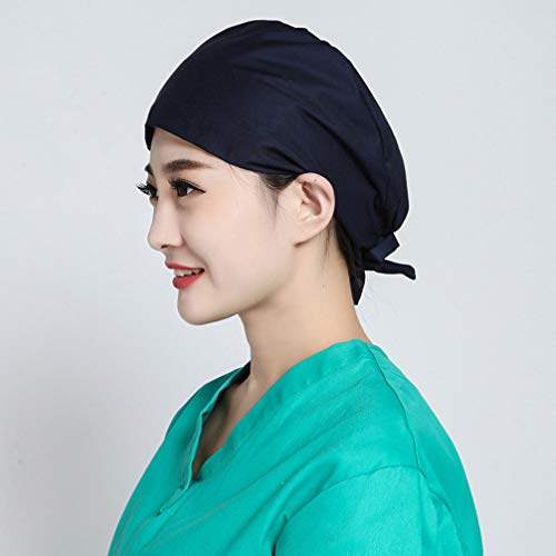 EXCEART Surgical Cap Cotton Surgical Hat Adjustable Chef Hat Scrub Cap for Doctor Nurse Dentist Chemo Bandana Medical Headwear