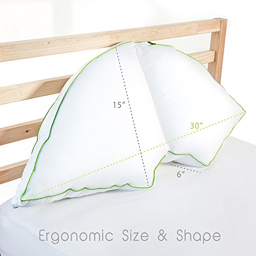 Sleep Yoga 2-Pack Pillow Cover Case Side Sleeper Pillow (Gray) Gray