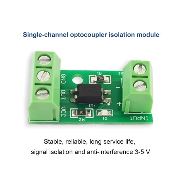 [Australia - AusPower] - 1Pc Green 1-Channel PC817 Optocoupler Isolation Module Optoelectronic Isolator Signal Isolation and Anti-Interference 3-5V 12V 24V Optocouplers Optoelectronic Products(3-5V) 