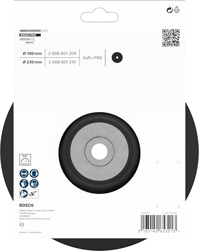 Bosch 1x PRO Backing Pad Soft for Large Angle Grinders, M14 Ø 230 mm