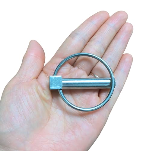 Generic stainless steel 316 3/8-inch lynch pins, O-pins, marine connectors, 6-piece set