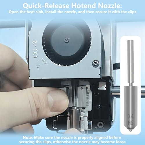4PCS Kobra S1 Max Hardened Steel Nozzle 0.4/0.6/0.8MM, All Metal Integrated Throat Tube Nozzles Quick-Swap Hotend Replacement Head Hot End High Speed Print Nozzle for Anycubic Kobra S1 Max 3D Pinters 4PCS Muilt Size