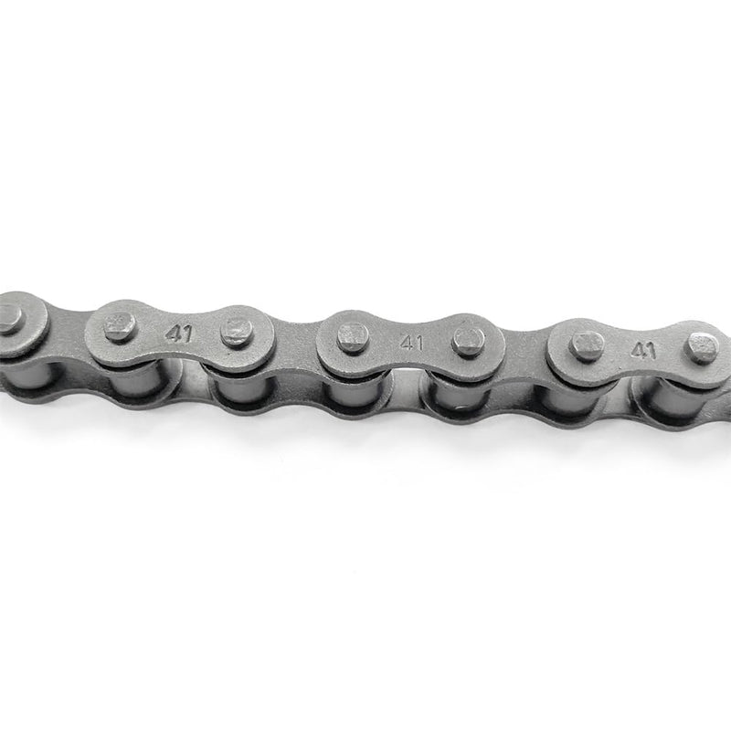 [Australia - AusPower] - AZSSMUK #41 Roller Chain -4 Feet + 5 Free Connecting Links - Carbon Steel Chains for Home and Industrial Machinery - 96 Links (41-4FT, 1) 41-4FT 
