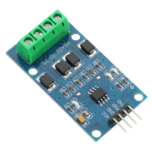 RS422 Mutual Transfer TTL Bi-directional Signal Module Full Duplex 422 to Single Chip with Protection Circuit Status Indicator MAX490 to TTL Modules (Pack of 2)