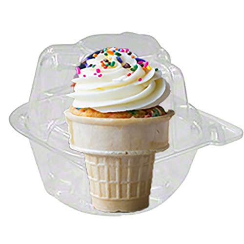 50 jumbo individual cupcake containers large Strong Quality Clear individual Cupcake and Muffin Containers plastic disposable single Compartment cupcake containers individual jumbo cupcake containers) 50 single cupcake containers
