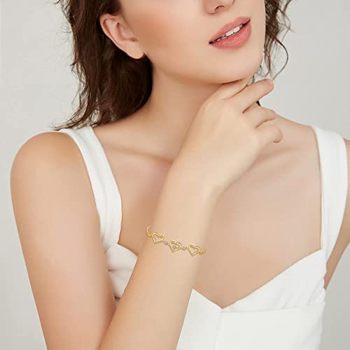 Cremation Jewelry Heart Urn Bracelet for Ashes for Women Girls Adjustable Cremation Link Memorial Bracelet C