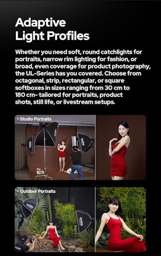 Godox UL-45x60 Rectangular Softbox 17.7x23.6in with Bowens Mount Rect 45x60cm (17.7"x23.6")