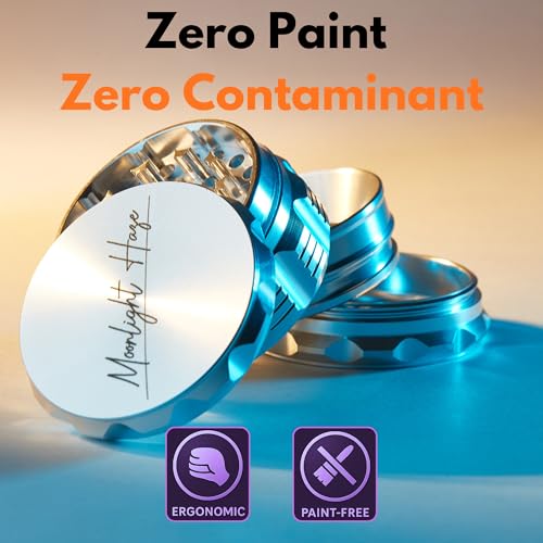 Moonlight Haze Premium 63mm Aluminium 4 Piece Metal Grinder & Jar