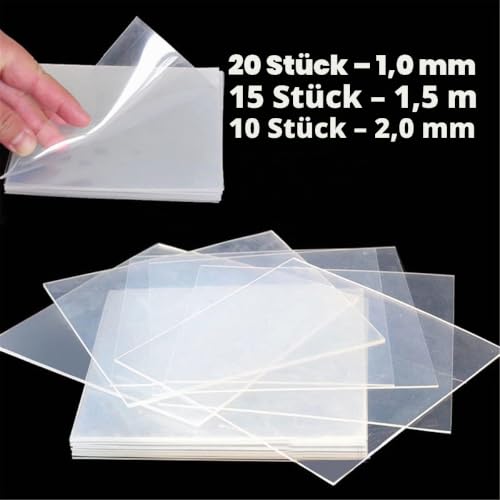 Dental Lab Rail Thermoforming Material for Vacuum Forming Soft Hard 1/1.5/2mm (1.0mm, Hard)